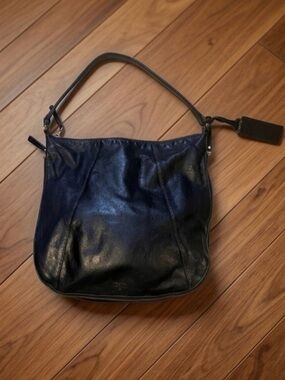 Fossil Black Leather Shoulder Hobo Bag